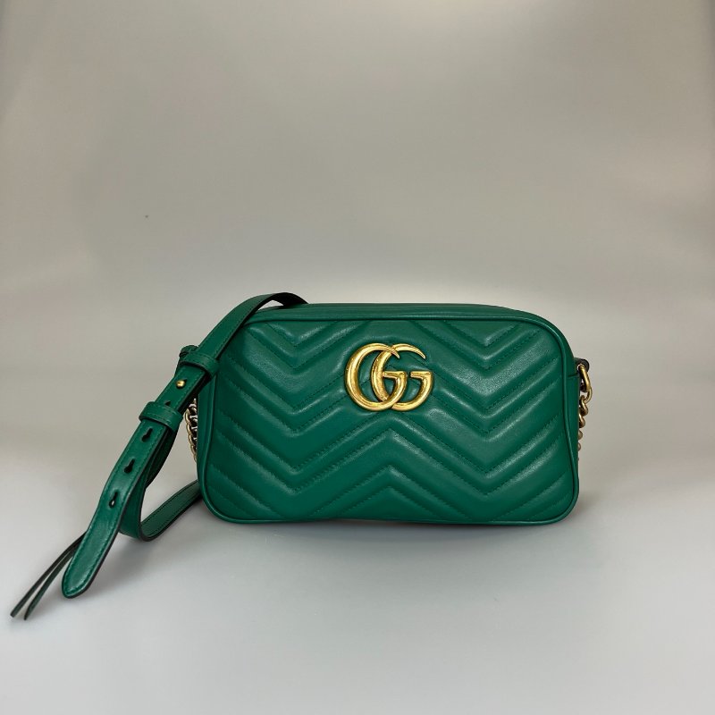 GUCCI 447632  綠MARMONT相機包 24CM-0