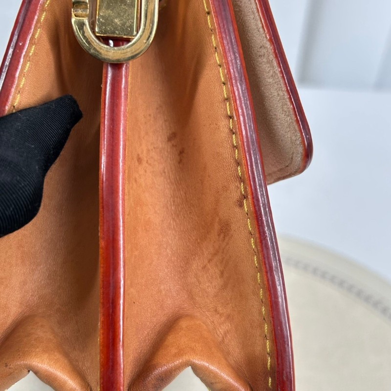 Lv/路易威登  芯片款 Dauphine達芙妮 限量款 單肩斜挎包 粉色編織 漆皮拼牛皮 內裡新款銅牌-11