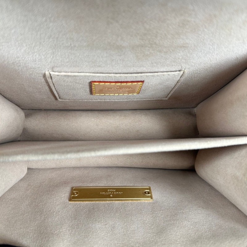 Lv/路易威登  芯片款 Dauphine達芙妮 限量款 單肩斜挎包 粉色編織 漆皮拼牛皮 內裡新款銅牌-14