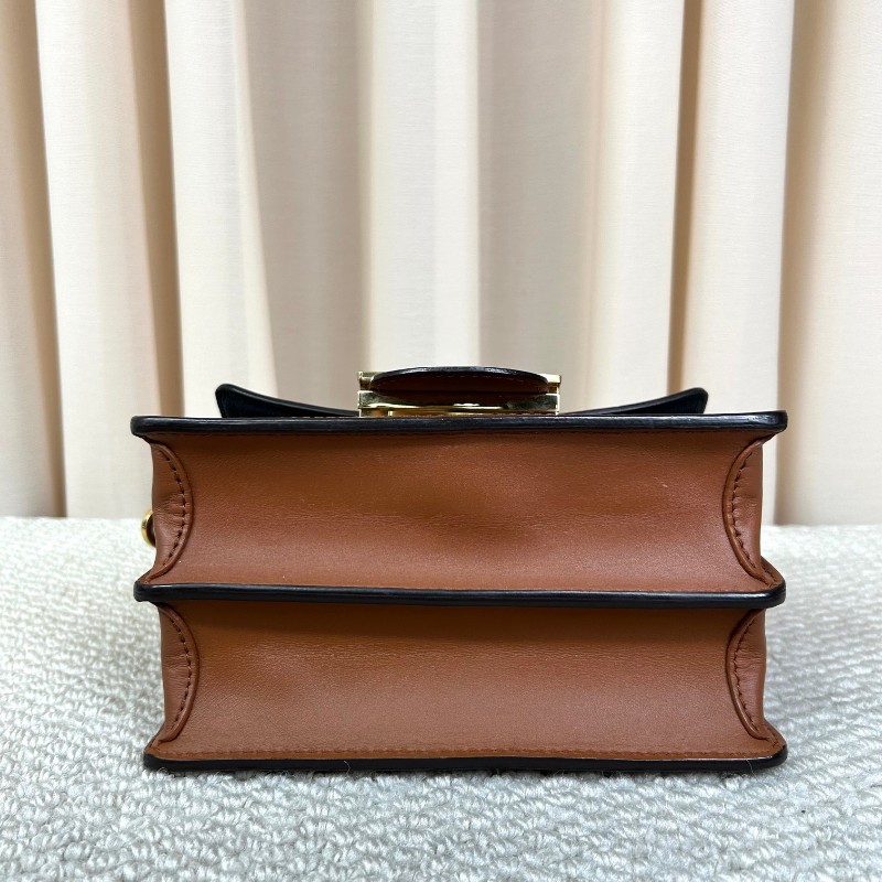 LV路易威登Dauphine達芙妮老花拼皮 經典老花配棕色小牛皮 皮質柔軟 可單肩可斜挎 肩帶可調節 容量實用 日常百搭-4