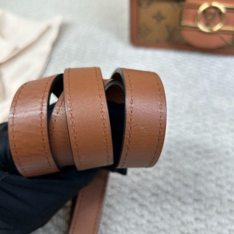 LV路易威登Dauphine達芙妮老花拼皮 經典老花配棕色小牛皮 皮質柔軟 可單肩可斜挎 肩帶可調節 容量實用 日常百搭-20