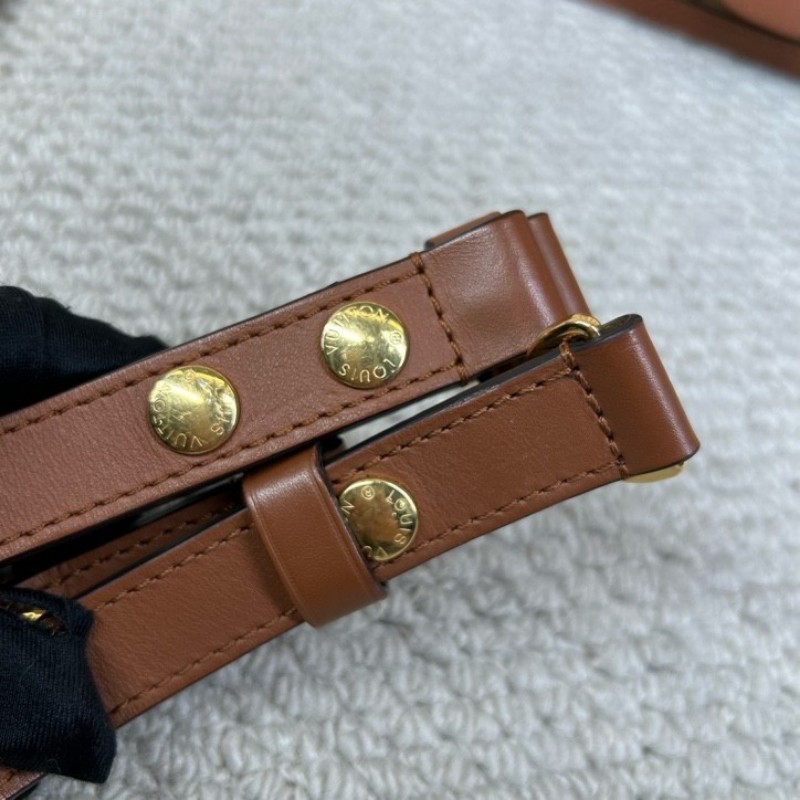 LV路易威登Dauphine達芙妮老花拼皮 經典老花配棕色小牛皮 皮質柔軟 可單肩可斜挎 肩帶可調節 容量實用 日常百搭-24