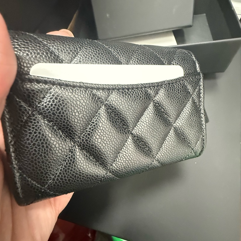 Chanel 經典牛皮拉鏈卡包 零錢包 全新閑置-1