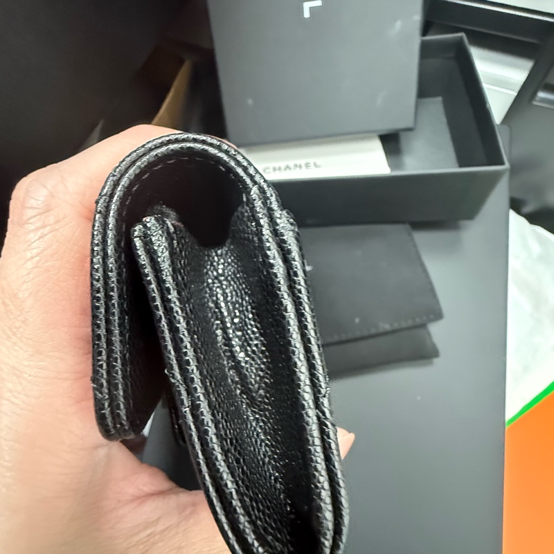 Chanel 經典牛皮拉鏈卡包 零錢包 全新閑置-6