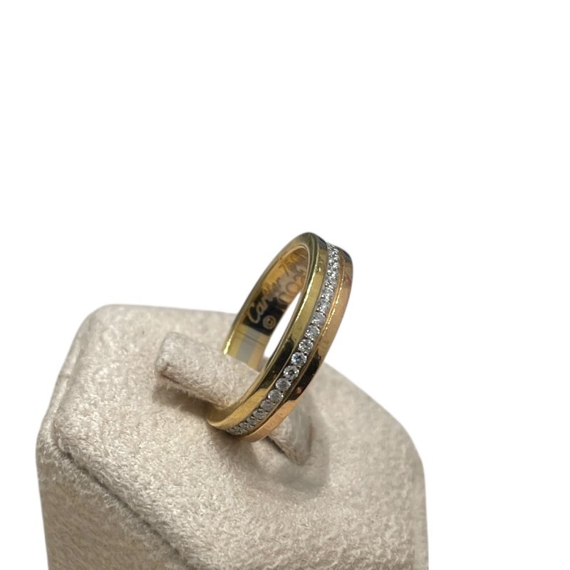 CARTIER 卡地亞 VENDOME LOUIS 鑽石戒指 K18YG/PG/WG 45碼-2