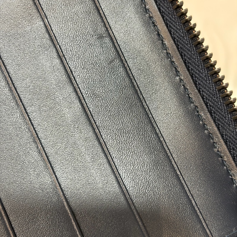 GUCCI 447906 深藍 全皮 拉鍊夾 零錢包 手機包 支票夾 護照夾 長夾-28