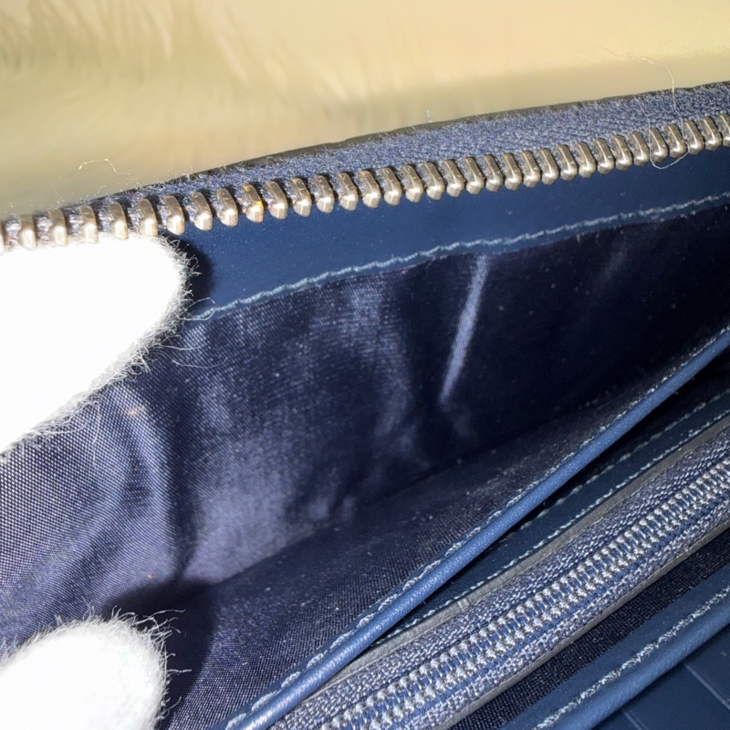GUCCI 447906 深藍 全皮 拉鍊夾 零錢包 手機包 支票夾 護照夾 長夾-39