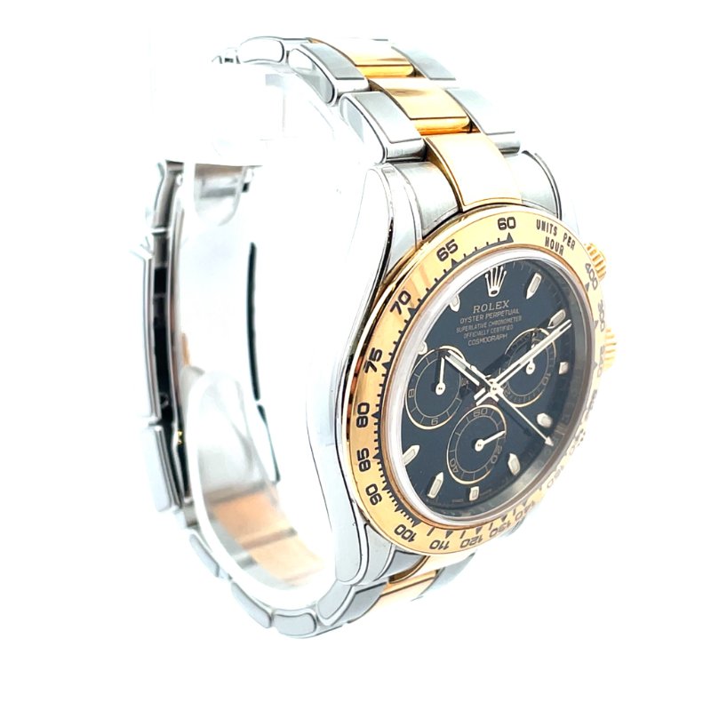 ＊奢華大道國際精品＊【W0653】ROLEX 勞力士116503Daytona 新款黑面半金40MM自動腕錶-1