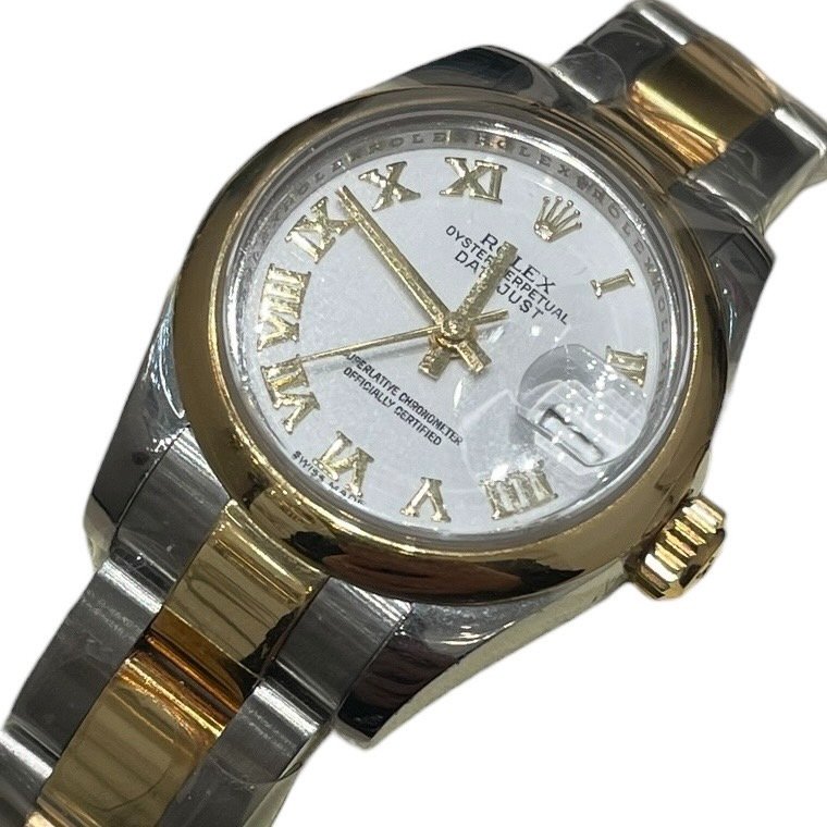 ROLEX 勞力士 179163 DATE JUST 26mm 自動機械腕錶 白色文字盤-0