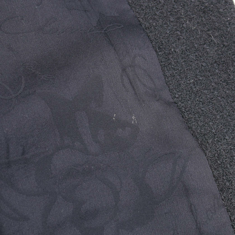 香奈兒 COCO 標誌紐扣斜紋軟呢外套 其他羊毛海軍藍二手女裝-4