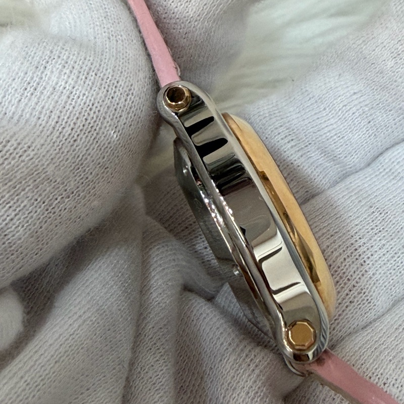 Chopard 278573-6011 蕭邦 Happy Sport 粉鱷魚皮 自動機械錶 鑽錶-5