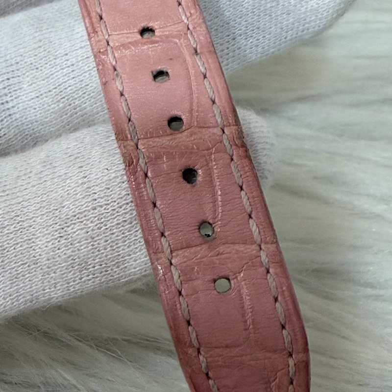 Chopard 278573-6011 蕭邦 Happy Sport 粉鱷魚皮 自動機械錶 鑽錶-22