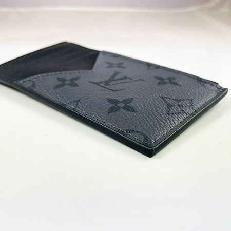 ＊奢華大道國際精品＊【L3319】LV黑灰原花拼牛皮零錢卡片包 M69533-6