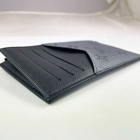 ＊奢華大道國際精品＊【L3319】LV黑灰原花拼牛皮零錢卡片包 M69533-7