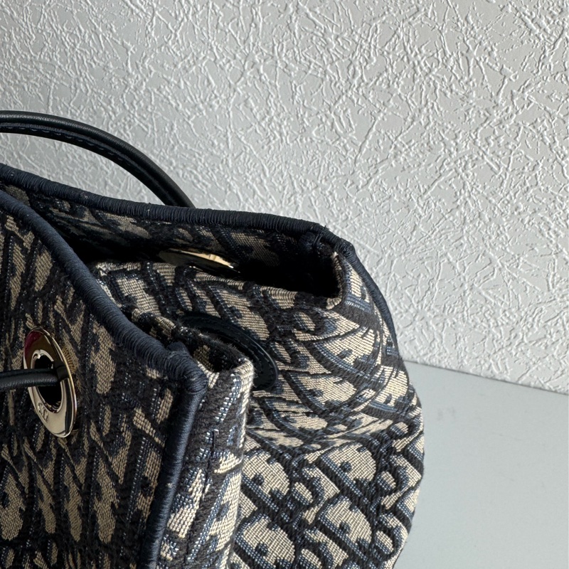 Dior藍緹花蝴蝶結雙肩包🎀 水水必買-21