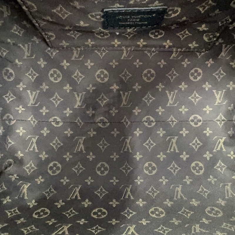 LV黑牛皮原花雙耳背帶波士頓肩側背包M26039-15