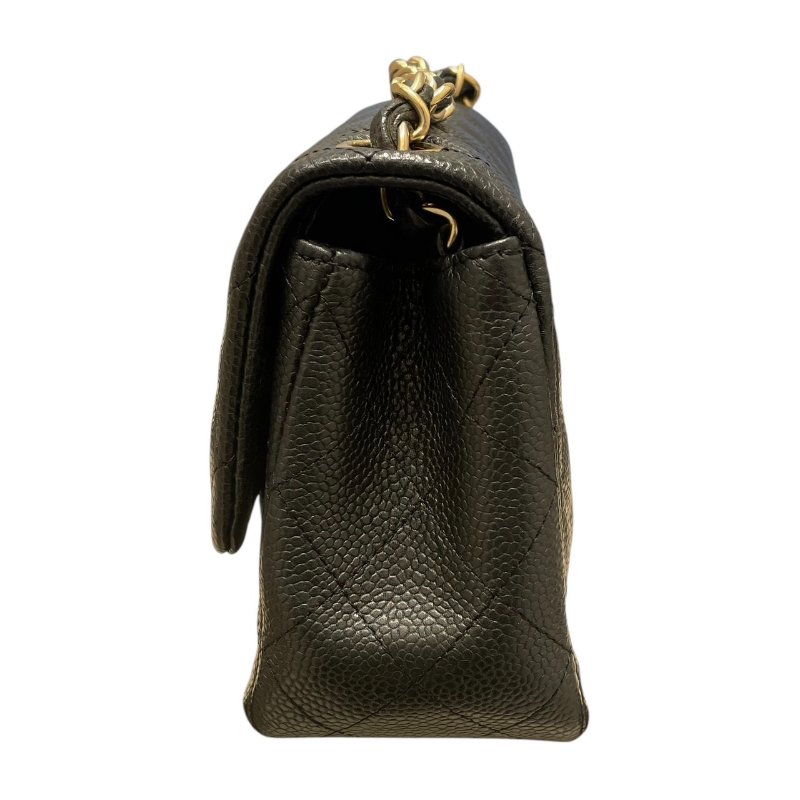 CHANEL 香奈兒 MATELASSE CF 17 方胖子 斜背包 荔枝皮 黑色 金釦-4