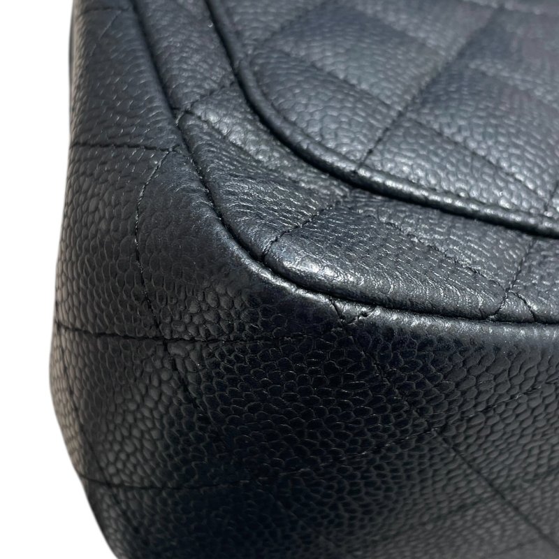 CHANEL 香奈兒 MATELASSE CF 17 方胖子 斜背包 荔枝皮 黑色 金釦-8