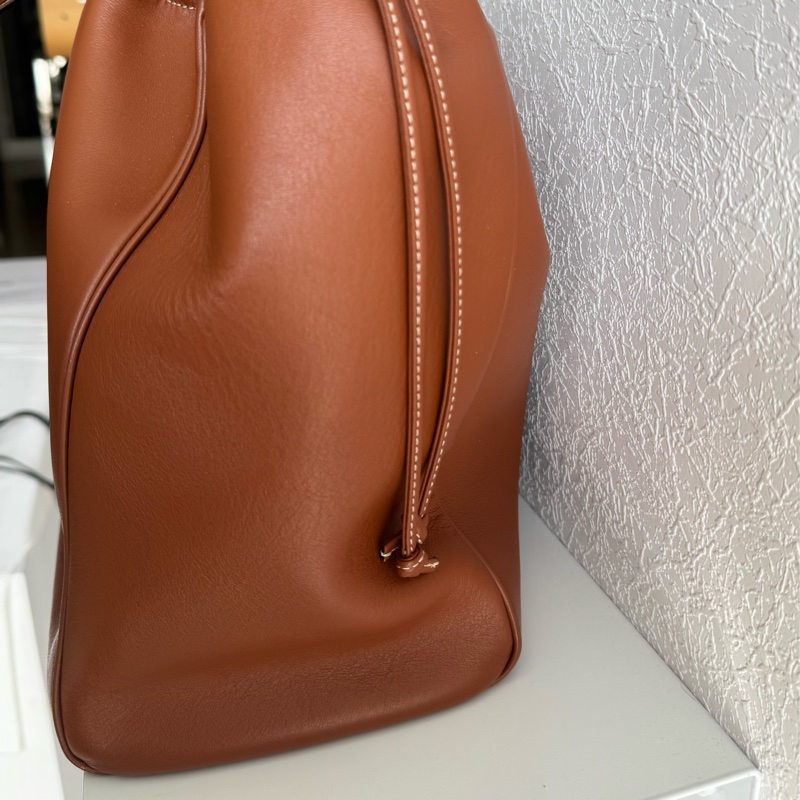 Celine咖色牛皮凱旋門抽繩手提雙肩包 全皮革😻😻-3