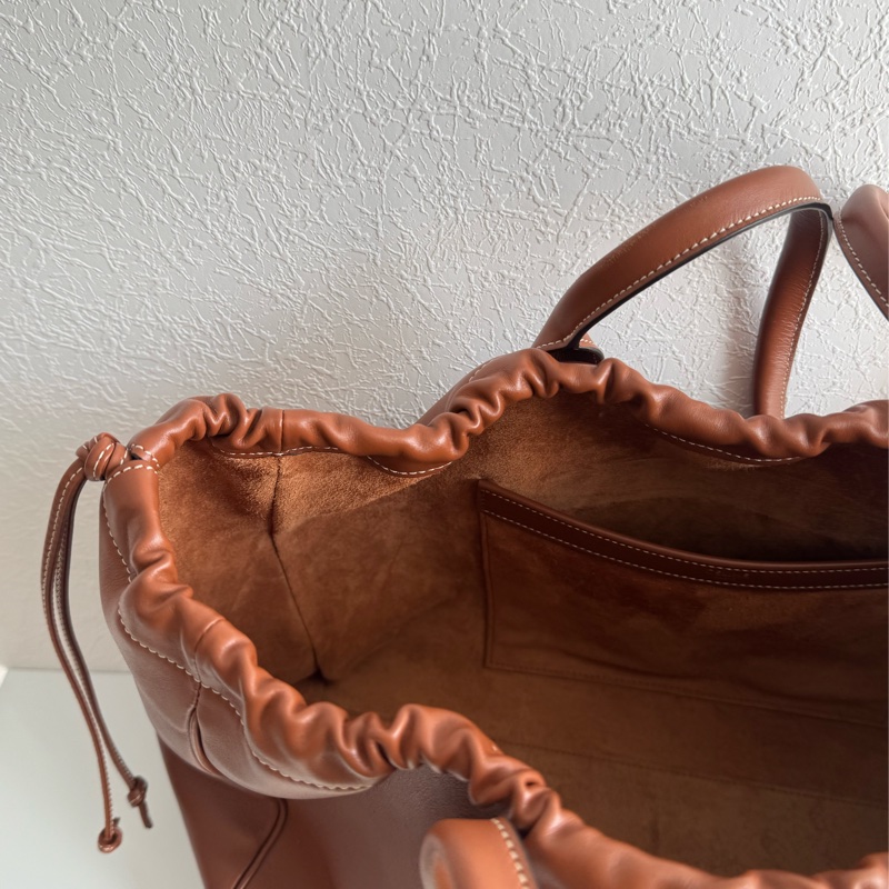 Celine咖色牛皮凱旋門抽繩手提雙肩包 全皮革😻😻-10