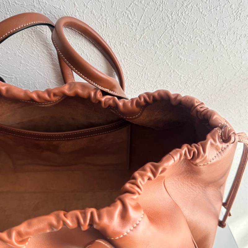 Celine咖色牛皮凱旋門抽繩手提雙肩包 全皮革😻😻-11