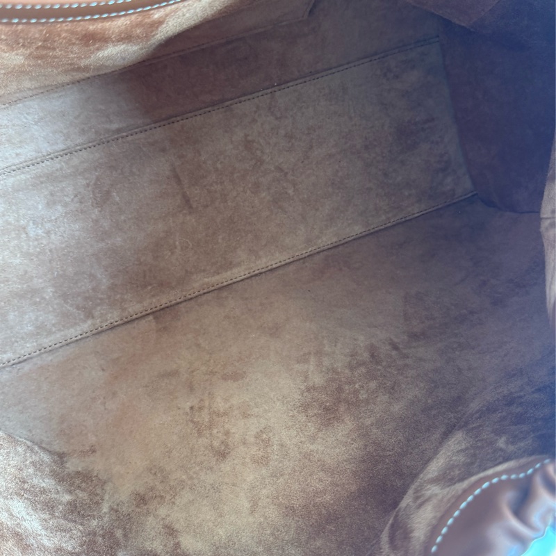 Celine咖色牛皮凱旋門抽繩手提雙肩包 全皮革😻😻-13