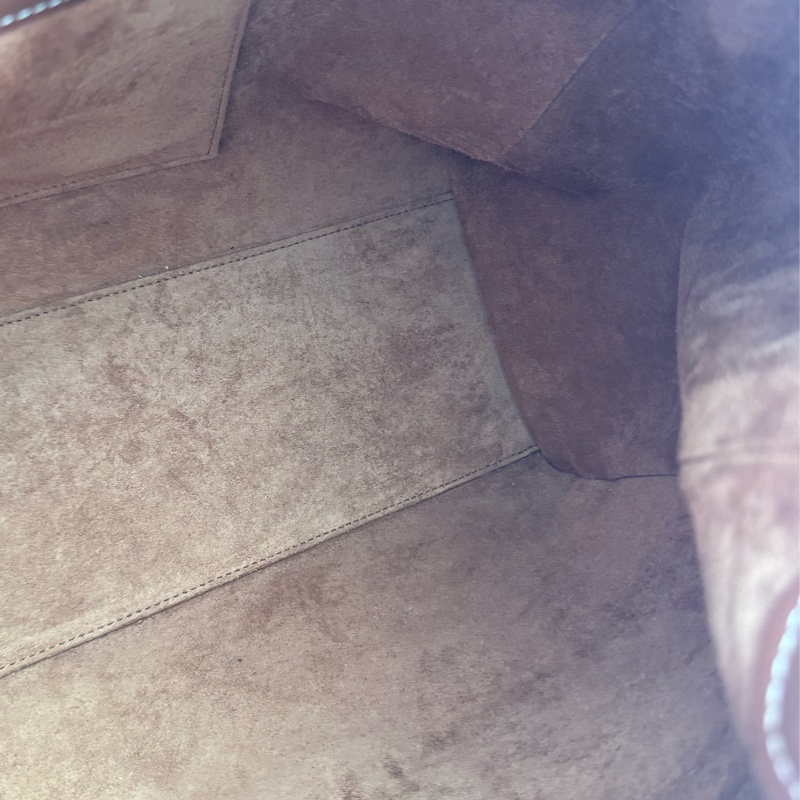 Celine咖色牛皮凱旋門抽繩手提雙肩包 全皮革😻😻-15