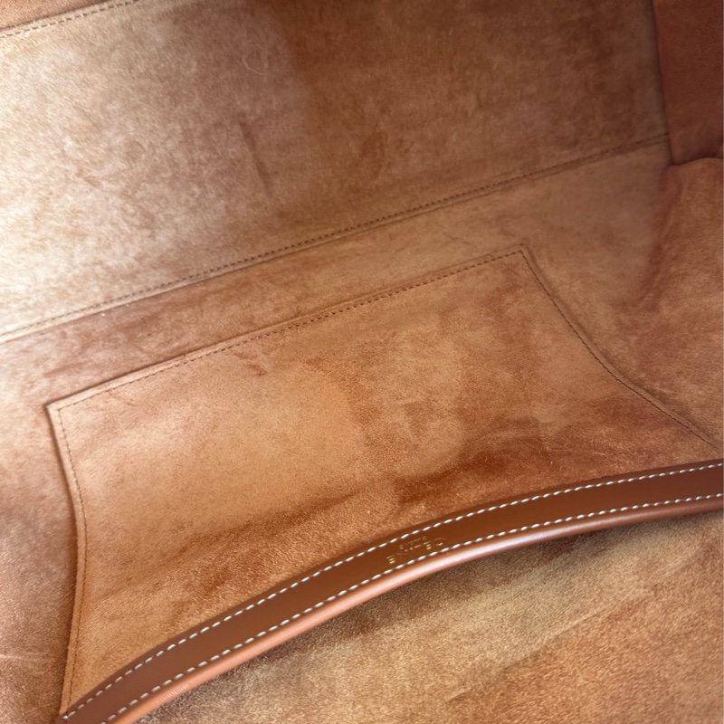 Celine咖色牛皮凱旋門抽繩手提雙肩包 全皮革😻😻-16