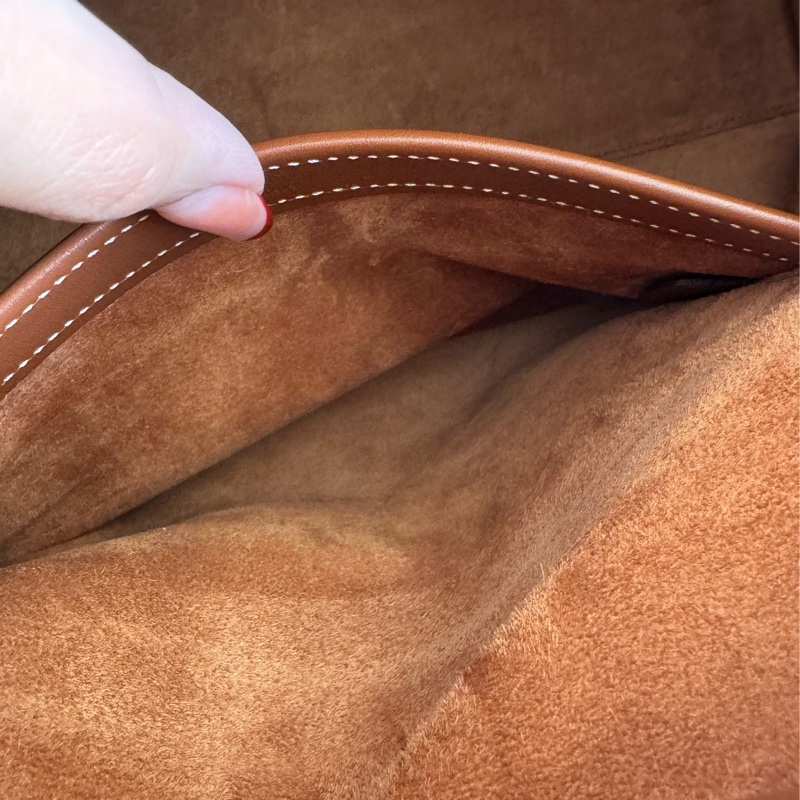 Celine咖色牛皮凱旋門抽繩手提雙肩包 全皮革😻😻-17