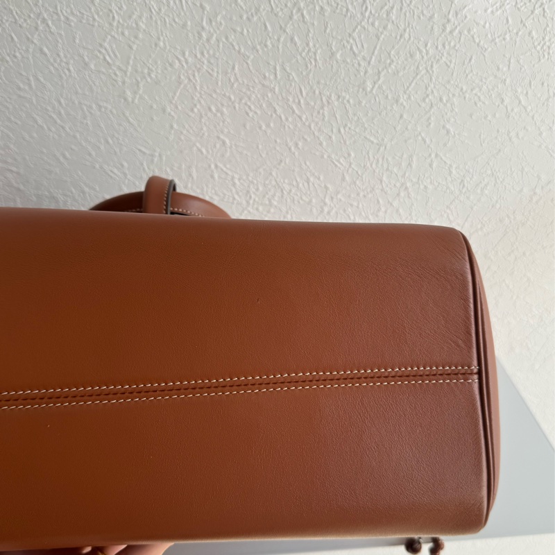 Celine咖色牛皮凱旋門抽繩手提雙肩包 全皮革😻😻-20