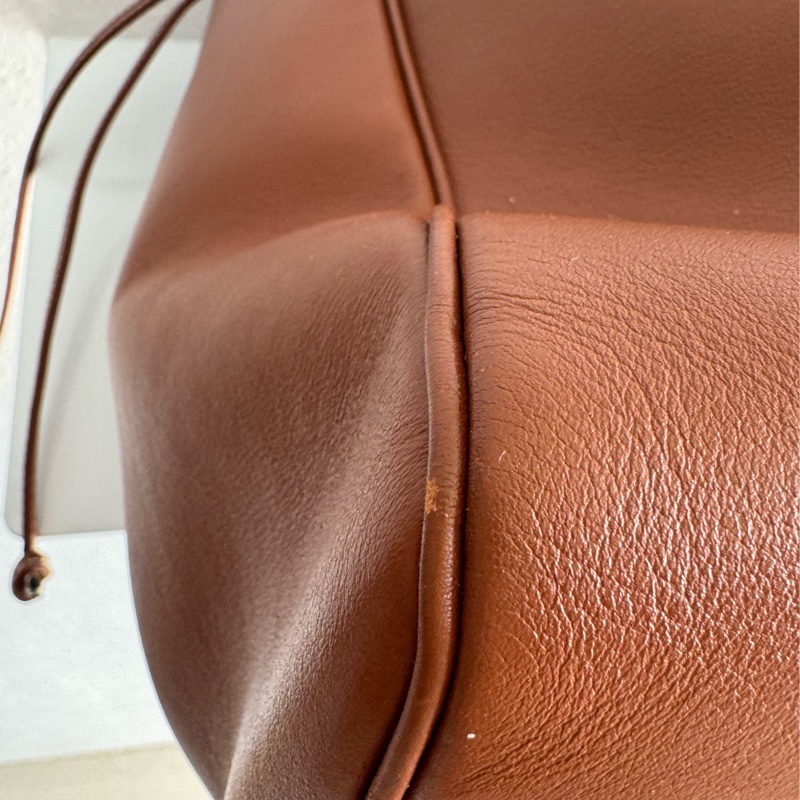 Celine咖色牛皮凱旋門抽繩手提雙肩包 全皮革😻😻-22