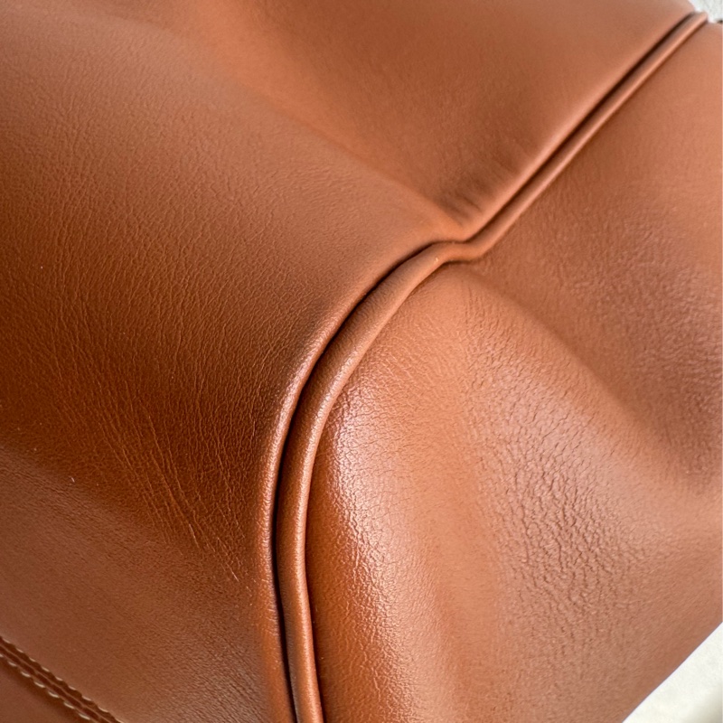 Celine咖色牛皮凱旋門抽繩手提雙肩包 全皮革😻😻-23