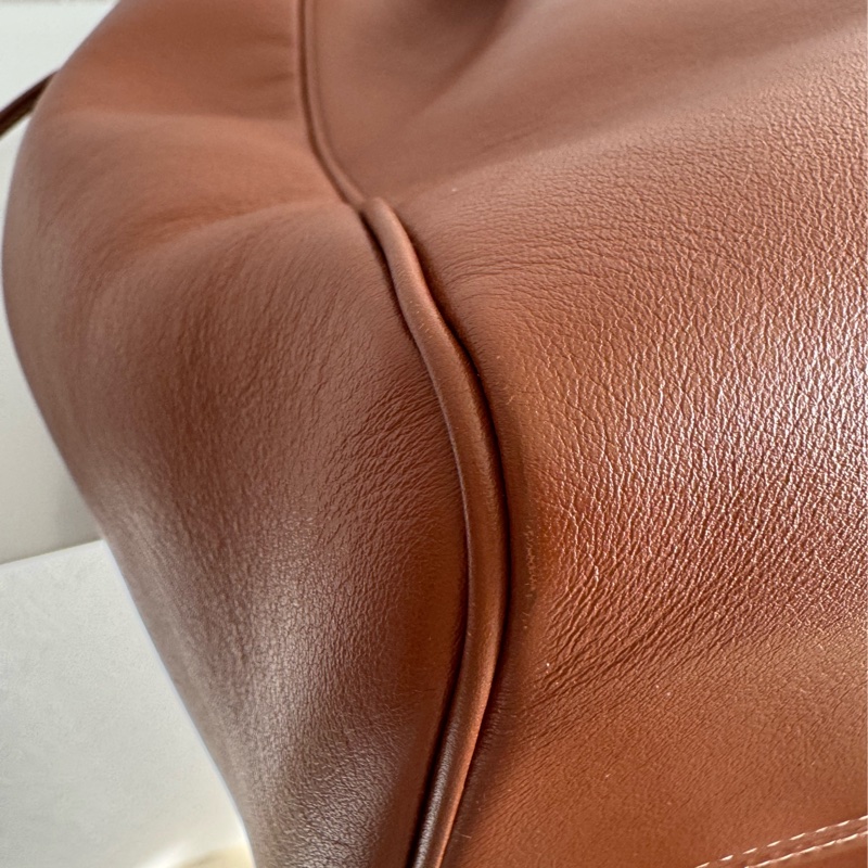 Celine咖色牛皮凱旋門抽繩手提雙肩包 全皮革😻😻-24