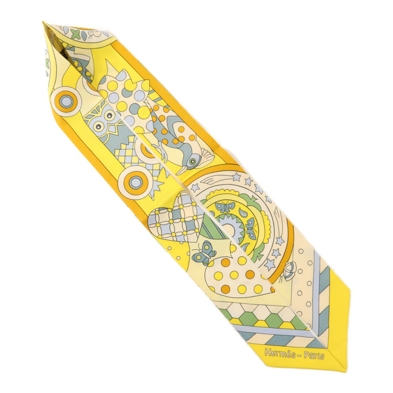 HERMES 絲質Twilly絲巾-3