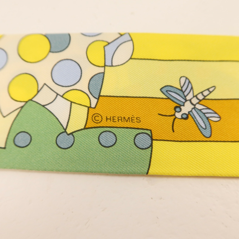 HERMES 絲質Twilly絲巾-5
