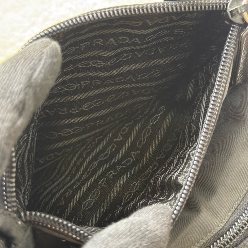 PRADA黑色拼皮竪版托特包 小號-14