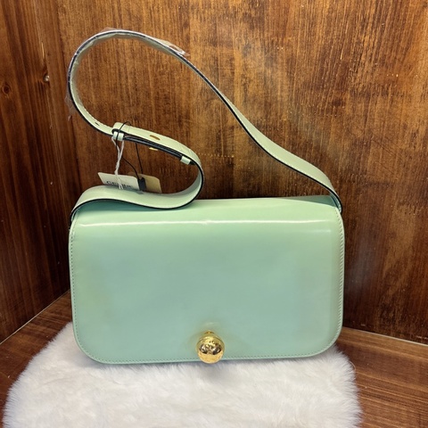 Celine 亮面薄荷綠手提包