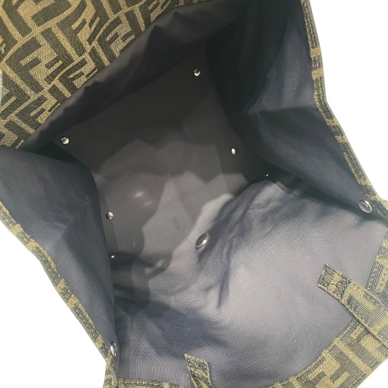 FENDI 芬迪 ×FRAGMENT 8BH418 ZUCCA BAGUETTE 多用肩背包 帆布 棕色 銀釦-10