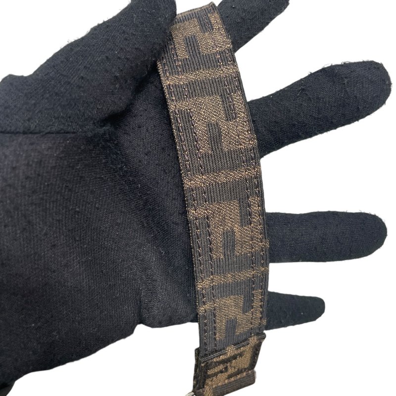 FENDI 芬迪 ×FRAGMENT 8BH418 ZUCCA BAGUETTE 多用肩背包 帆布 棕色 銀釦-14