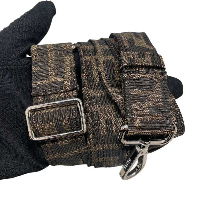 FENDI 芬迪 ×FRAGMENT 8BH418 ZUCCA BAGUETTE 多用肩背包 帆布 棕色 銀釦-15