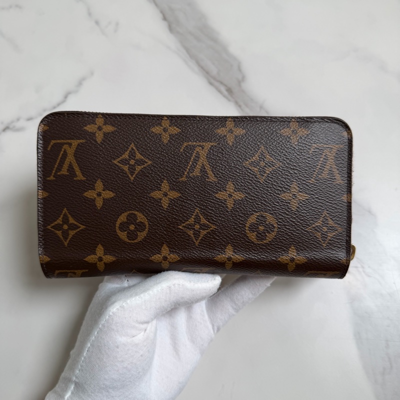 LV 老花長夾 紅色-1