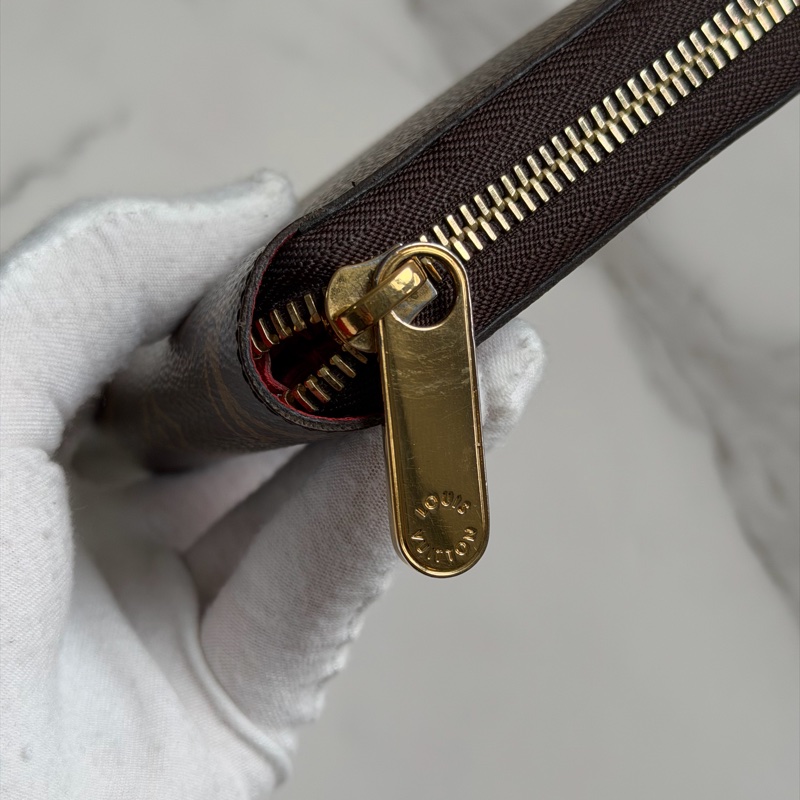 LV 老花長夾 紅色-7