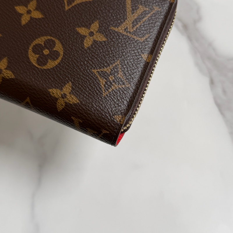 LV 老花長夾 紅色-11