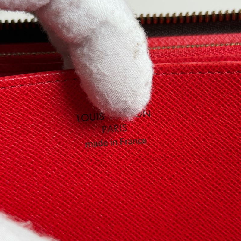 LV 老花長夾 紅色-17