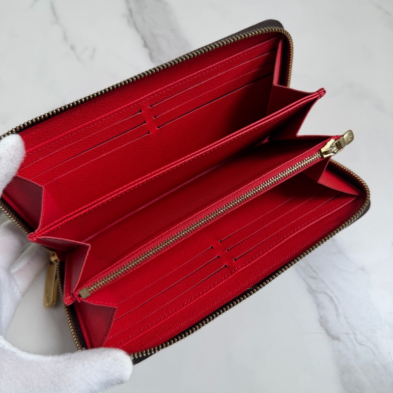 LV 老花長夾 紅色-18