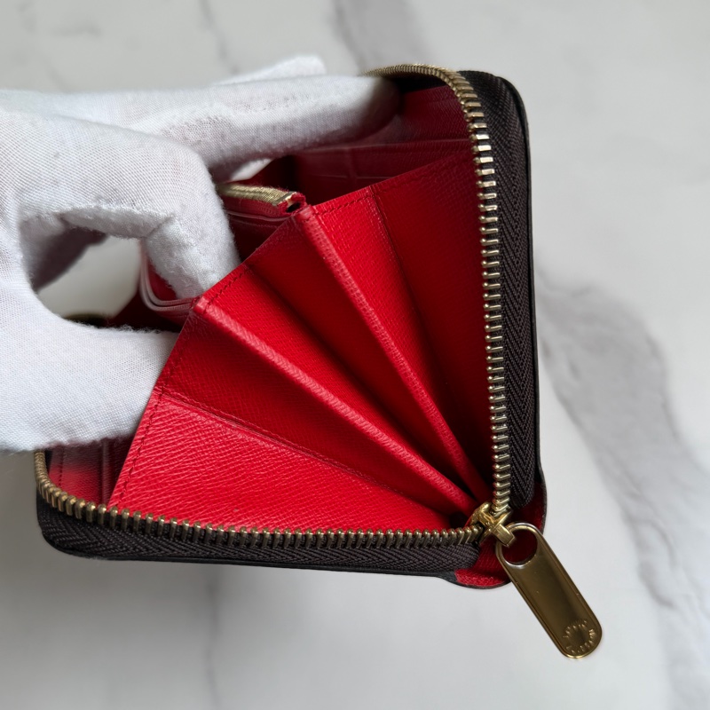 LV 老花長夾 紅色-24