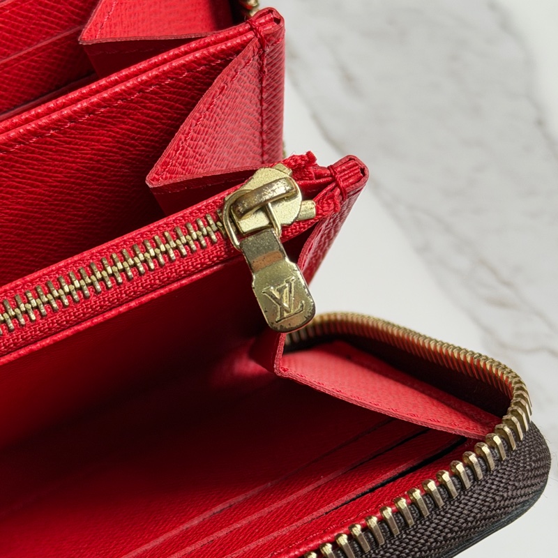 LV 老花長夾 紅色-26