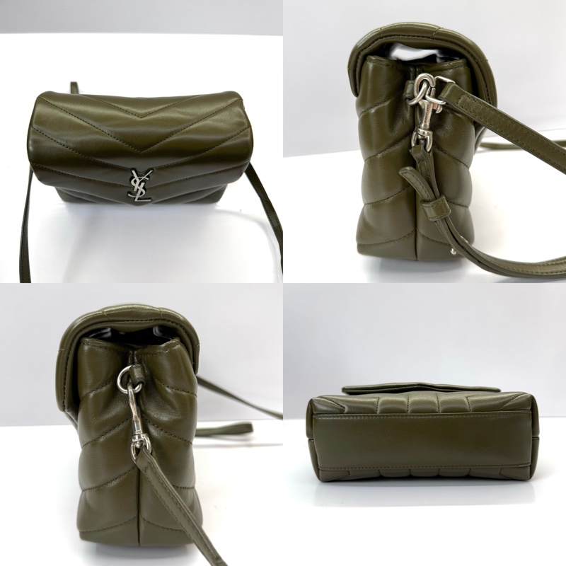 YSL 綠色Toy牛皮斜背包 467072-2