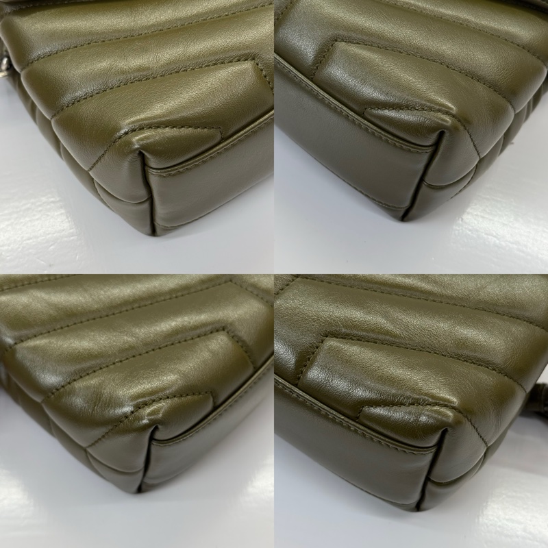 YSL 綠色Toy牛皮斜背包 467072-3