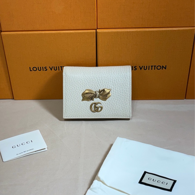 🌸經典實用 Gucci 古馳 Marmont 6卡零錢袋短夾-1